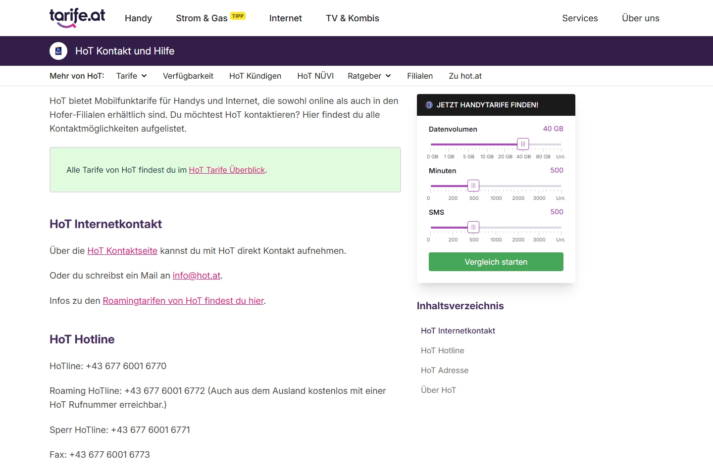 HoT Kundenservice HoT Kundenservice