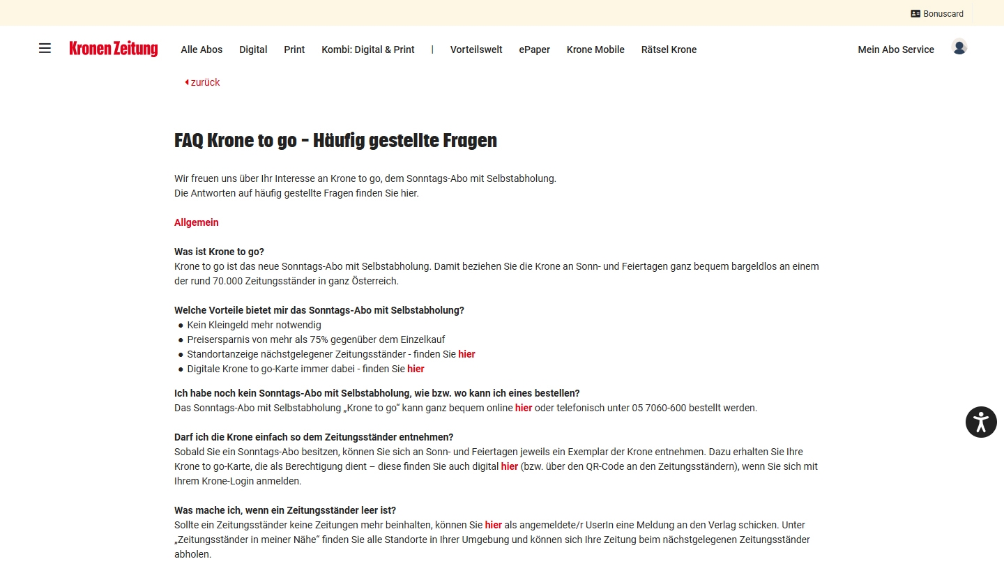 Kronen Zeitung Kundenservice Kronen Zeitung Kundenservice