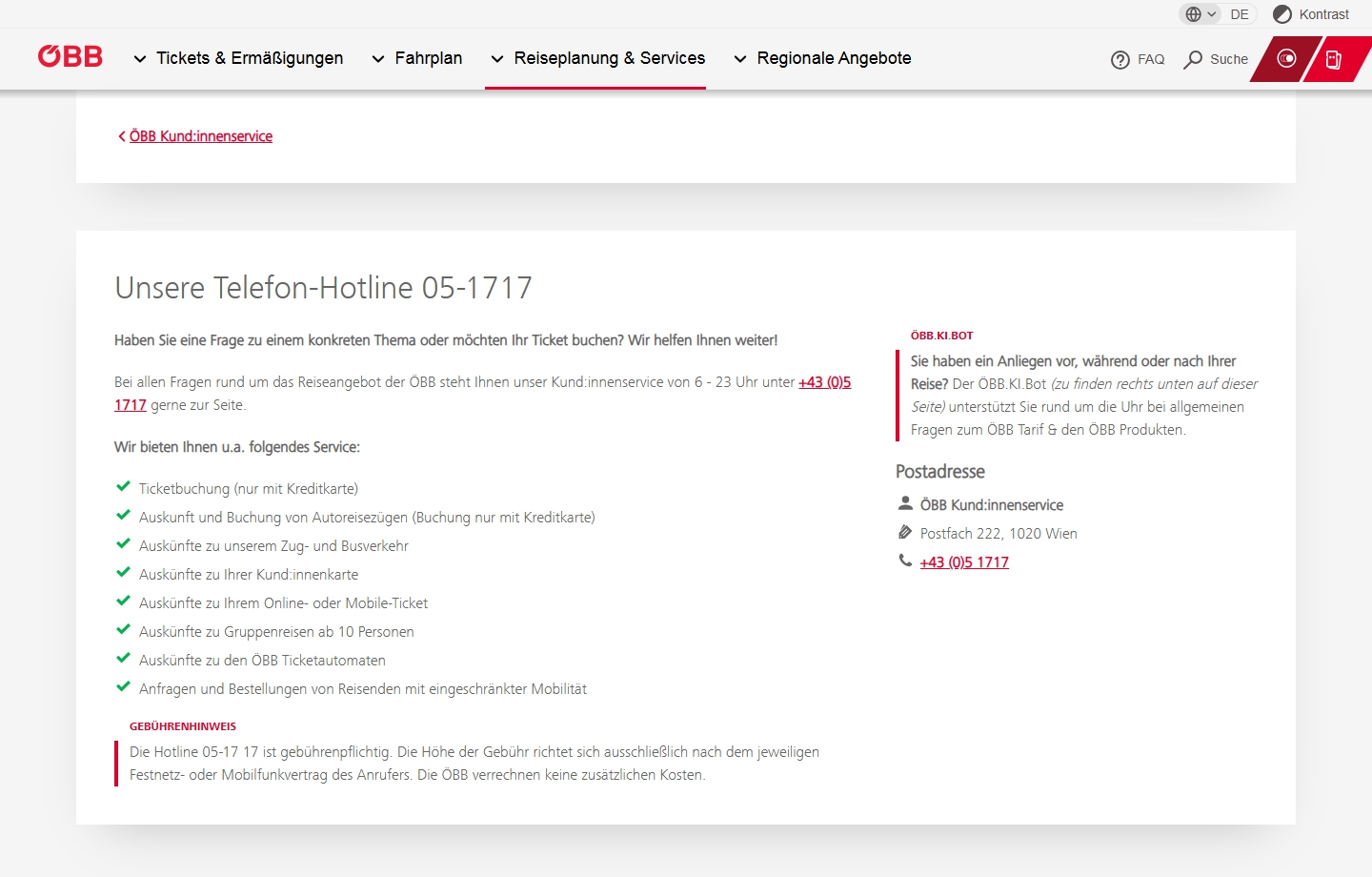 ÖBB Kundenservice ÖBB Kundenservice