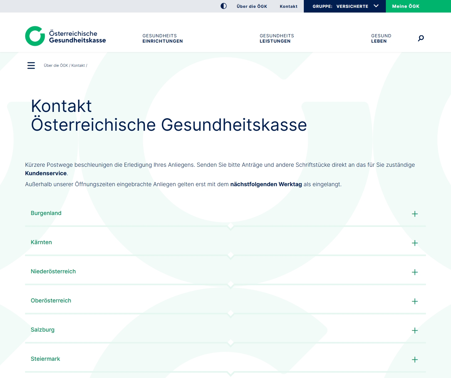 ÖGK Wien Kundenservice, Telefonnummer, Kontakt