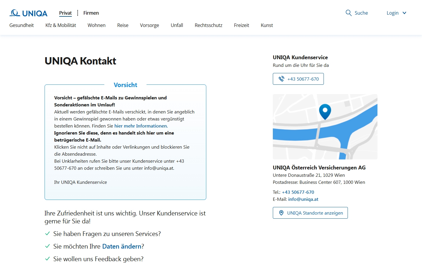 UNIQA Kundenservice