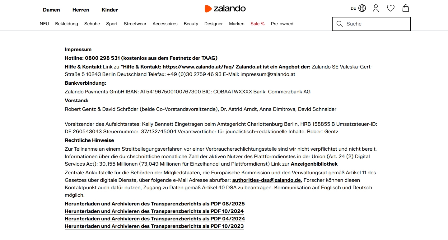 Zalando Kundenservice